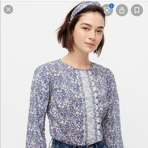 NWT J. Crew Scalloped Blouse, S